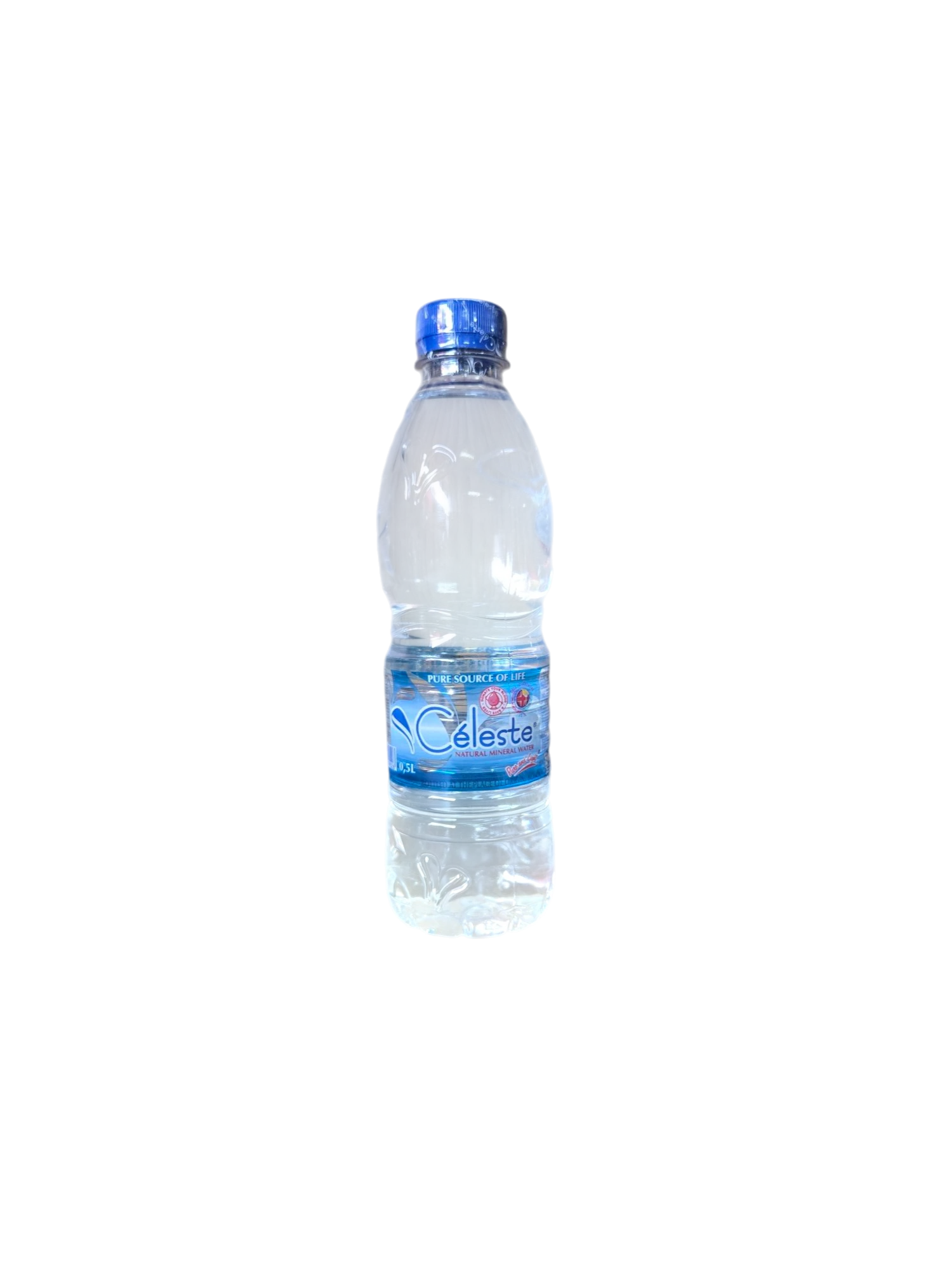 Eau Céleste · petite bouteille, visuel illustratif